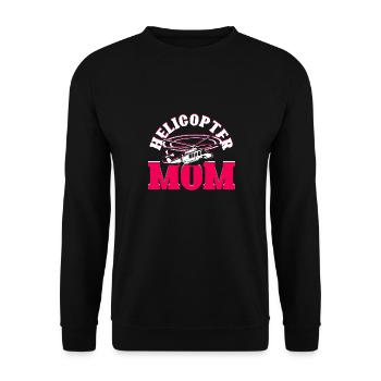 Helikopter Mom Muttertag Mama Geschenk Hubschraube - Unisex Pullover - Schwarz - Vorne - Alina (178cm) & Michal (187cm)