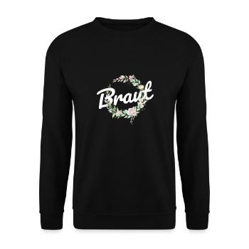 Braut Junggesellenabschied Hochzeit Braut Geschenk - Unisex Pullover - Schwarz - Vorne - Alina (178cm) & Michal (187cm)