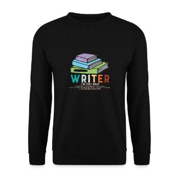 Best Selling Books writer - Unisex Sweatshirt - black - Front - Alina (178cm) & Michal (187cm)