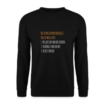 Wie du mich davon überzeugst das du mich liebst - Unisex Pullover - Schwarz - Vorne - Alina (178cm) & Michal (187cm)