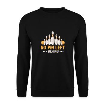 Aucune épingle laissée derrière un design de bowling rétro impressionnant - Sweat-shirt Unisexe - noir - Devant - Alina (178cm) & Michal (187cm)