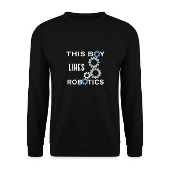 Robotik-Ingenieur Roboterventilator Elektronik - Unisex Pullover - Schwarz - Vorne - Alina (178cm) & Michal (187cm)