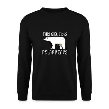 Faune Ours polaires Nature et nature - Sweat-shirt Unisexe - noir - Devant - Alina (178cm) & Michal (187cm)