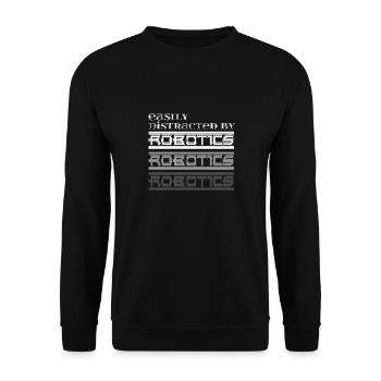 Abgelenkt von Robotern Engineering Mechanics - Unisex Pullover - Schwarz - Vorne - Alina (178cm) & Michal (187cm)