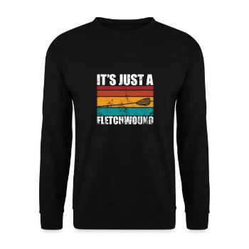Bogenschießen ist nur eine wunde bogen - Unisex Pullover - Schwarz - Vorne - Alina (178cm) & Michal (187cm)