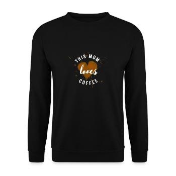 Mama needs coffee / Kaffejunkie / Kaffeefreak - Unisex Pullover - Schwarz - Vorne - Alina (178cm) & Michal (187cm)