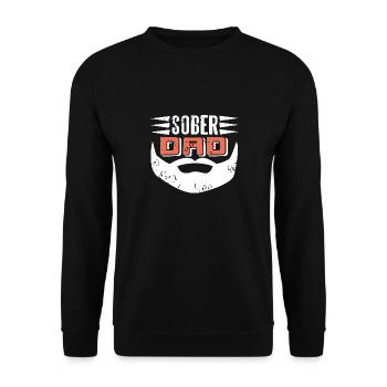 Sober Dad Retro Sobriety Cool Designs - Sweat-shirt Unisexe - noir - Devant - Alina (178cm) & Michal (187cm)