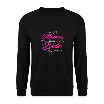 Mutter Muttertag Spruch Lieblingsmama Muttertagsge - Unisex Pullover - Schwarz - Vorne - Alina (178cm) & Michal (187cm)