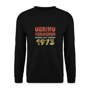 1973 1973 - Unisex Pullover - Schwarz - Vorne - Alina (178cm) & Michal (187cm)