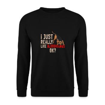 Limier Chien Limier - Sweat-shirt Unisexe - noir - Devant - Alina (178cm) & Michal (187cm)