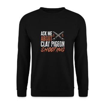 Tir au piège Tir au pigeon en argile Skeet - Sweat-shirt Unisexe - noir - Devant - Alina (178cm) & Michal (187cm)
