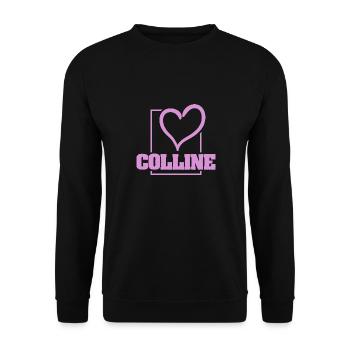 Heiraten Colline - Unisex Pullover - Schwarz - Vorne - Alina (178cm) & Michal (187cm)