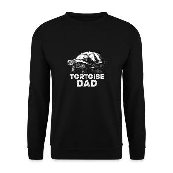 Cool Tortoise Dad Men Turtle Reptile - Unisex Sweatshirt - black - Front - Alina (178cm) & Michal (187cm)