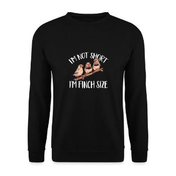 Zebra Finches Bird Zebra Finch - Unisex Sweatshirt - black - Front - Alina (178cm) & Michal (187cm)