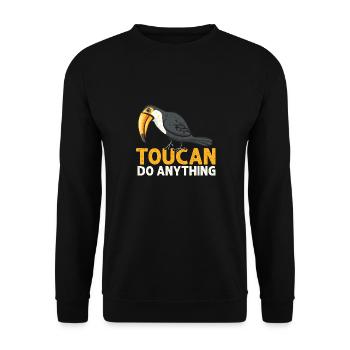 Toucan Bird Rainforest - Unisex Sweatshirt - black - Front - Alina (178cm) & Michal (187cm)