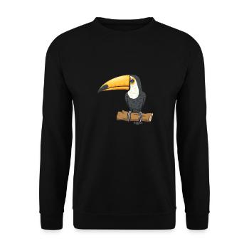 Toucan Bird Rainforest - Unisex Sweatshirt - black - Front - Alina (178cm) & Michal (187cm)