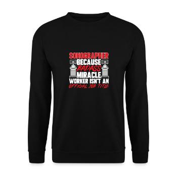Kardiologe Medizinische Sonographie Ultraschall - Unisex Pullover - Schwarz - Vorne - Alina (178cm) & Michal (187cm)