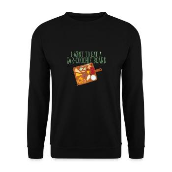 Drôle d’amateur de fromage Je veux manger une voiture-Coochie - Sweat-shirt Unisexe - noir - Devant - Alina (178cm) & Michal (187cm)