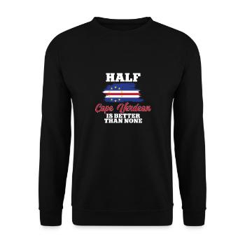 Kap Verde Flagge Cabo Verde Flagge - Unisex Pullover - Schwarz - Vorne - Alina (178cm) & Michal (187cm)