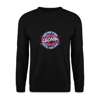 Leonik als Vatertag - Unisex Pullover - Schwarz - Vorne - Alina (178cm) & Michal (187cm)