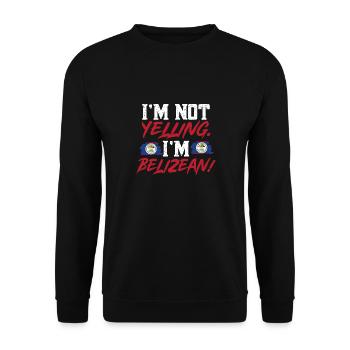 Belize Flag Belizean - Unisex Sweatshirt - black - Front - Alina (178cm) & Michal (187cm)