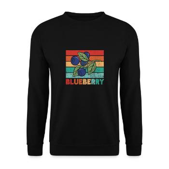Blueberry, Fruit, Blueberry - Unisex Sweatshirt - black - Front - Alina (178cm) & Michal (187cm)