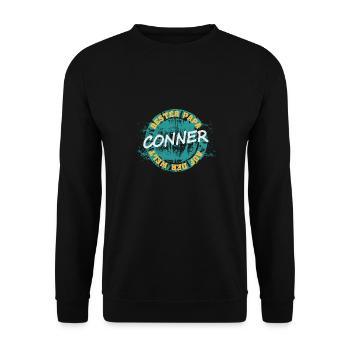 Conner als Vatertag - Unisex Pullover - Schwarz - Vorne - Alina (178cm) & Michal (187cm)