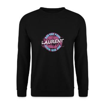 Laurent als Vatertag - Unisex Pullover - Schwarz - Vorne - Alina (178cm) & Michal (187cm)