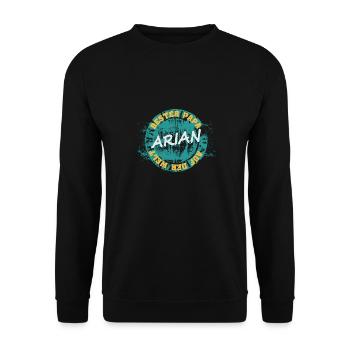 Vatertag Arian - Unisex Pullover - Schwarz - Vorne - Alina (178cm) & Michal (187cm)