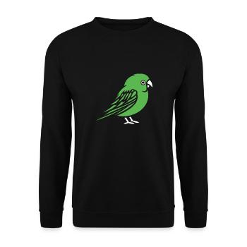Niedlicher kleiner Wellensittich - Unisex Pullover - Schwarz - Vorne - Alina (178cm) & Michal (187cm)