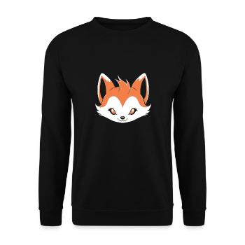 Kitsune Japanese Little Fox Humor - Unisex Sweatshirt - black - Front - Alina (178cm) & Michal (187cm)