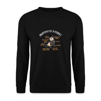 Furet, propriétaire de furet - Sweat-shirt Unisexe - noir - Devant - Alina (178cm) & Michal (187cm)