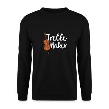 Violoncelliste Violoncelliste Musicien Violoncelle - Sweat-shirt Unisexe - noir - Devant - Alina (178cm) & Michal (187cm)