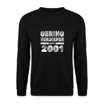 Saying 2001 - Unisex Sweatshirt - black - Front - Alina (178cm) & Michal (187cm)