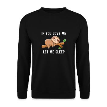 Paresseux amant graphique paresseux Animal drôle paresseux - Sweat-shirt Unisexe - noir - Devant - Alina (178cm) & Michal (187cm)
