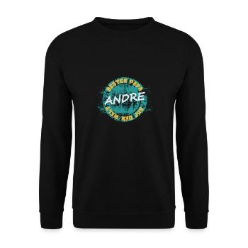 Father's Day Andre - Unisex Sweatshirt - black - Front - Alina (178cm) & Michal (187cm)