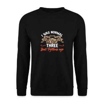 Ball Python Snake King Python - Unisex Sweatshirt - black - Front - Alina (178cm) & Michal (187cm)