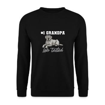 Silver Labrador Retriever Silver Lab - Sweat-shirt Unisexe - noir - Devant - Alina (178cm) & Michal (187cm)