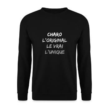 L'original le vrai l'unique charo - Sweat-shirt Unisexe - noir - Devant - Alina (178cm) & Michal (187cm)