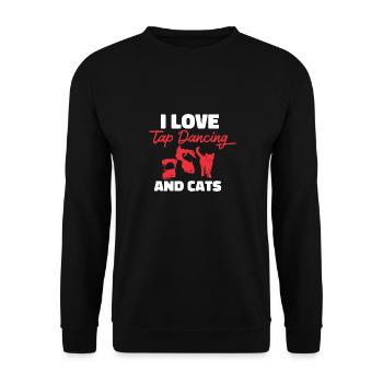 Professeur de claquettes Danseuse de claquettes Claquettes - Sweat-shirt Unisexe - noir - Devant - Alina (178cm) & Michal (187cm)