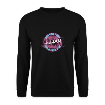 Julian - Unisex Pullover - Schwarz - Vorne - Alina (178cm) & Michal (187cm)