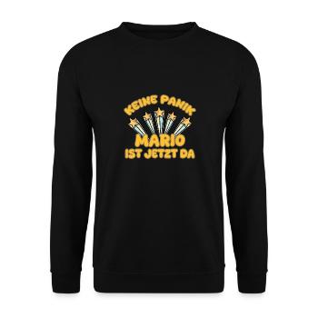 Mario as a first name - Unisex Sweatshirt - black - Front - Alina (178cm) & Michal (187cm)