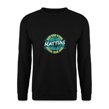 Cadeau pour Mattias - Sweat-shirt Unisexe - noir - Devant - Alina (178cm) & Michal (187cm)