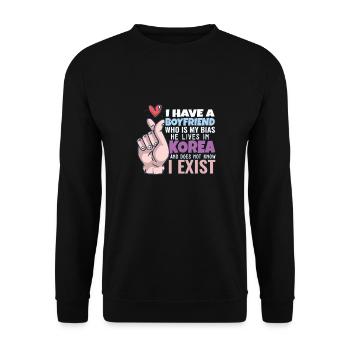 J’ai un petit ami Kpop Idol Fan K Drama Lover I - Sweat-shirt Unisexe - noir - Devant - Alina (178cm) & Michal (187cm)
