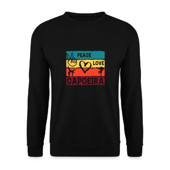Frieden Liebe Capoeira - Unisex Pullover - Schwarz - Vorne - Alina (178cm) & Michal (187cm)