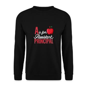Deputy Principal - Unisex Sweatshirt - black - Front - Alina (178cm) & Michal (187cm)