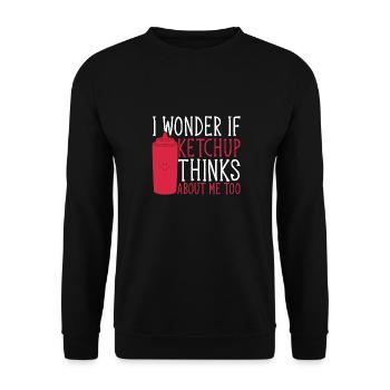 Ketchup Tomato ketchup - Unisex Sweatshirt - black - Front - Alina (178cm) & Michal (187cm)