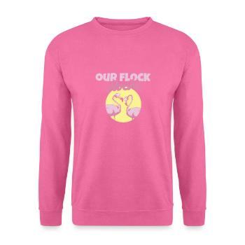 Our Flock Rocks Flamingo Family Summer Vacation - Unisex Pullover - Pink - Vorne