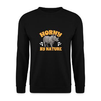 Rhino Rhino Unicorn - Unisex Sweatshirt - black - Front - Alina (178cm) & Michal (187cm)
