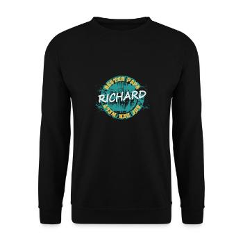 Father's Day Richard - Unisex Sweatshirt - black - Front - Alina (178cm) & Michal (187cm)